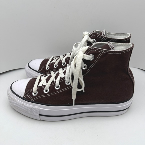 Converse Chuck Taylor All Star Platform High Top Sneakers Brown Women's 8 - Picture 1 of 8